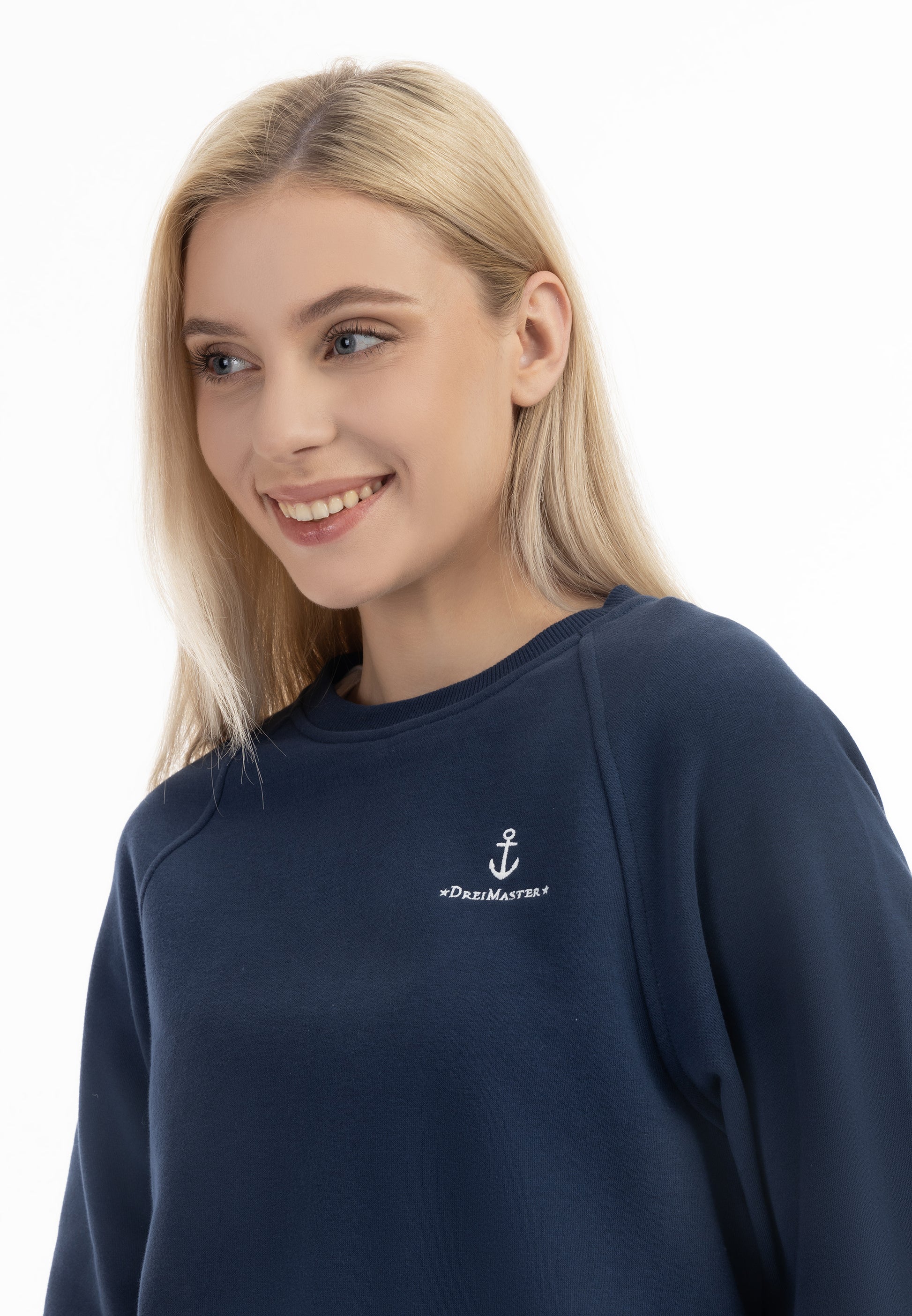 DreiMaster Maritim Damen Sweatshirt mit Rundhalsausschnitt