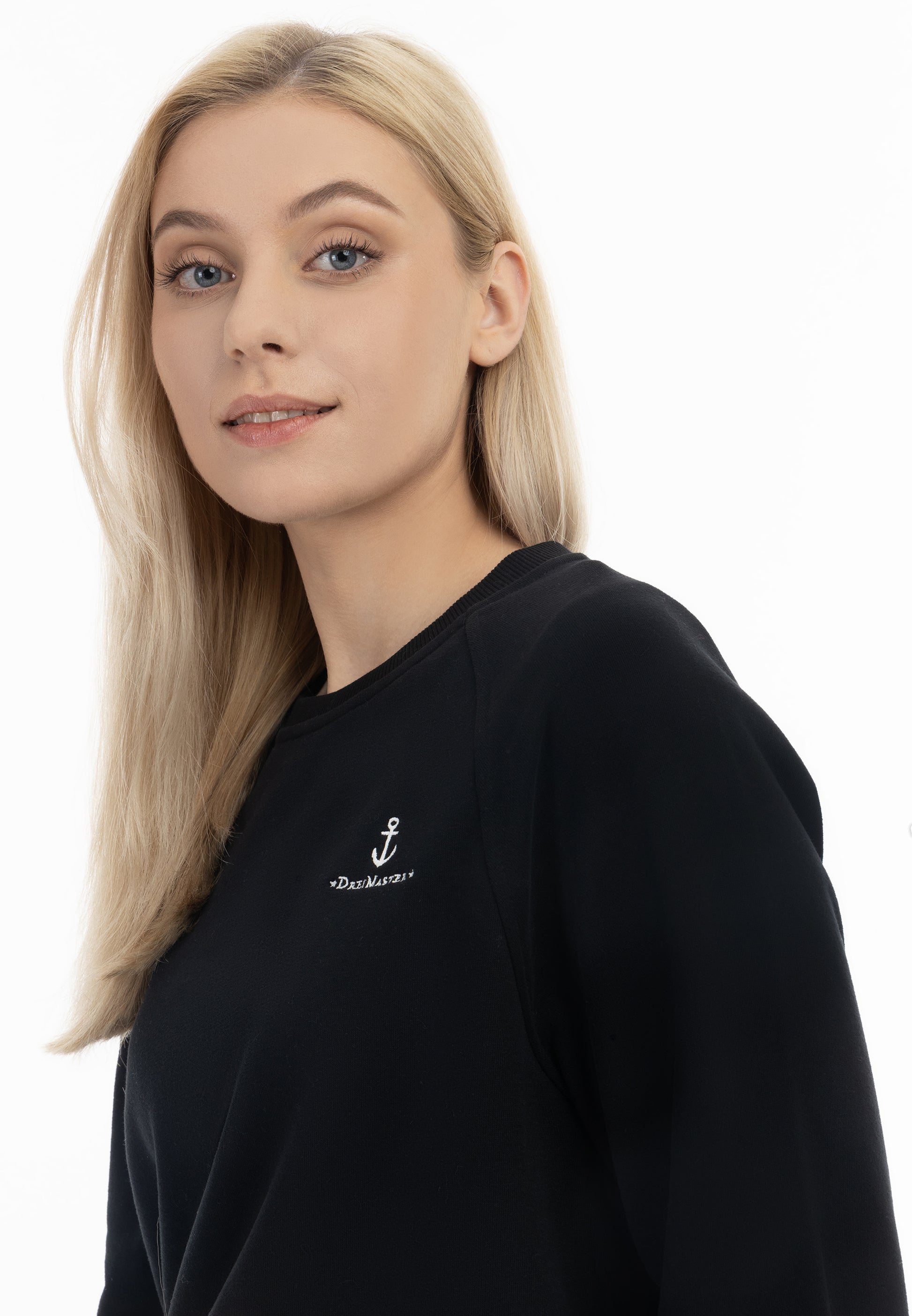 DreiMaster Maritim Damen Sweatshirt mit Rundhalsausschnitt