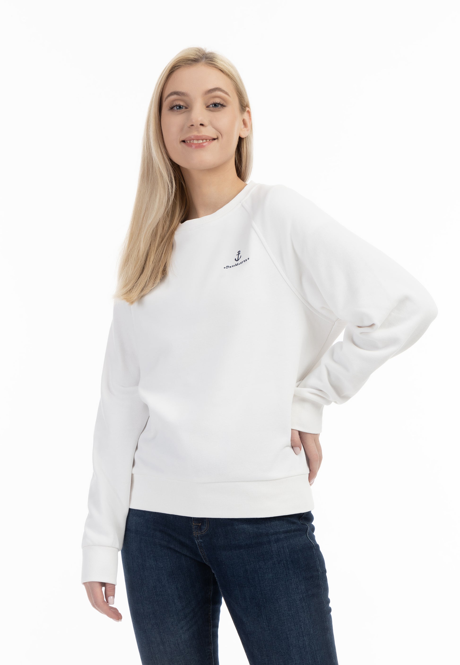 DreiMaster Maritim Damen Sweatshirt mit Rundhalsausschnitt