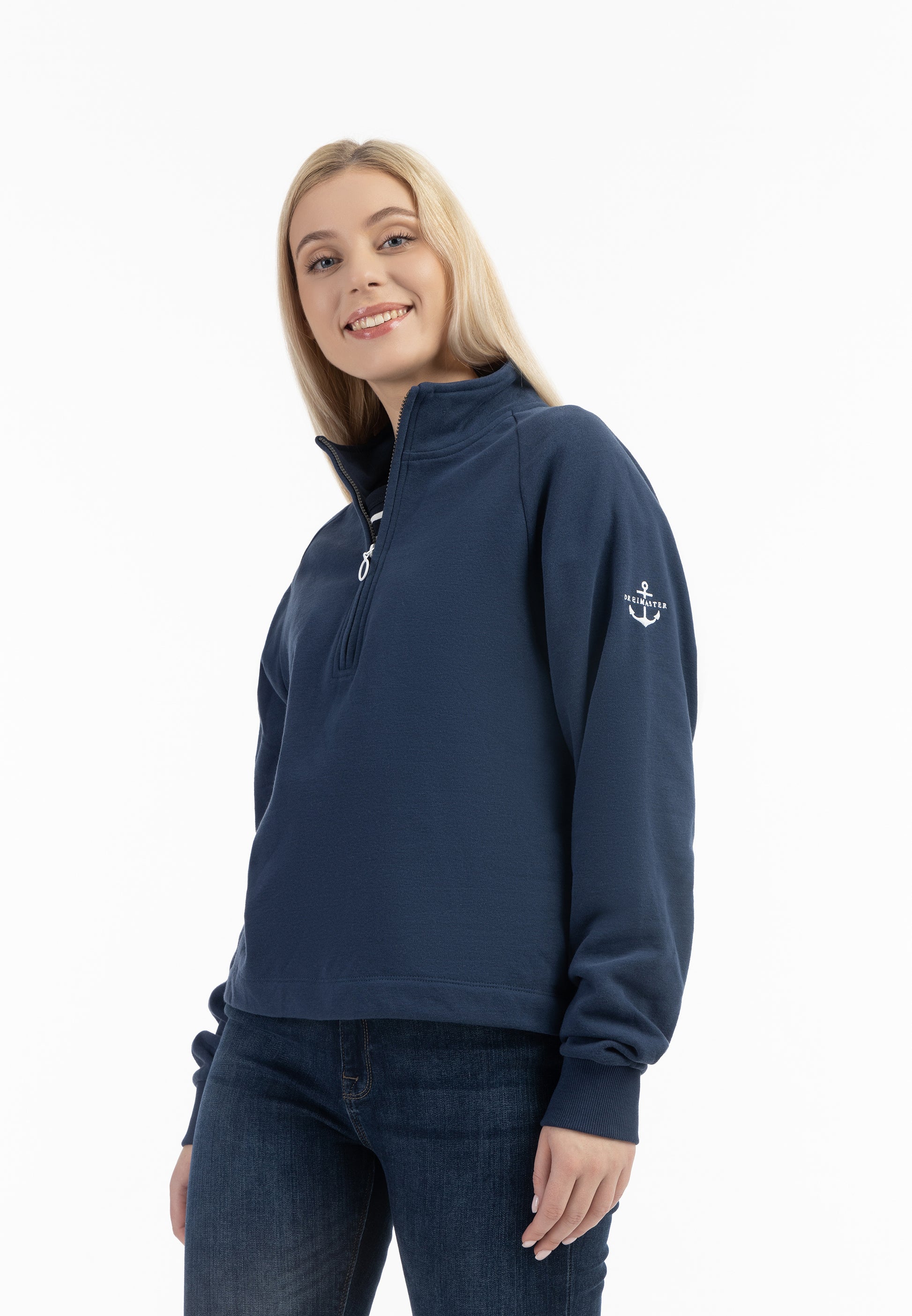 DreiMaster Maritim Damen Sweatshirt Troyer