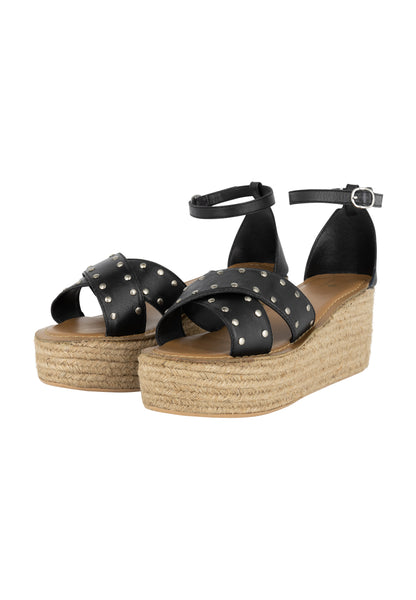 DreiMaster Vintage Damen Keilabsatz Sandale