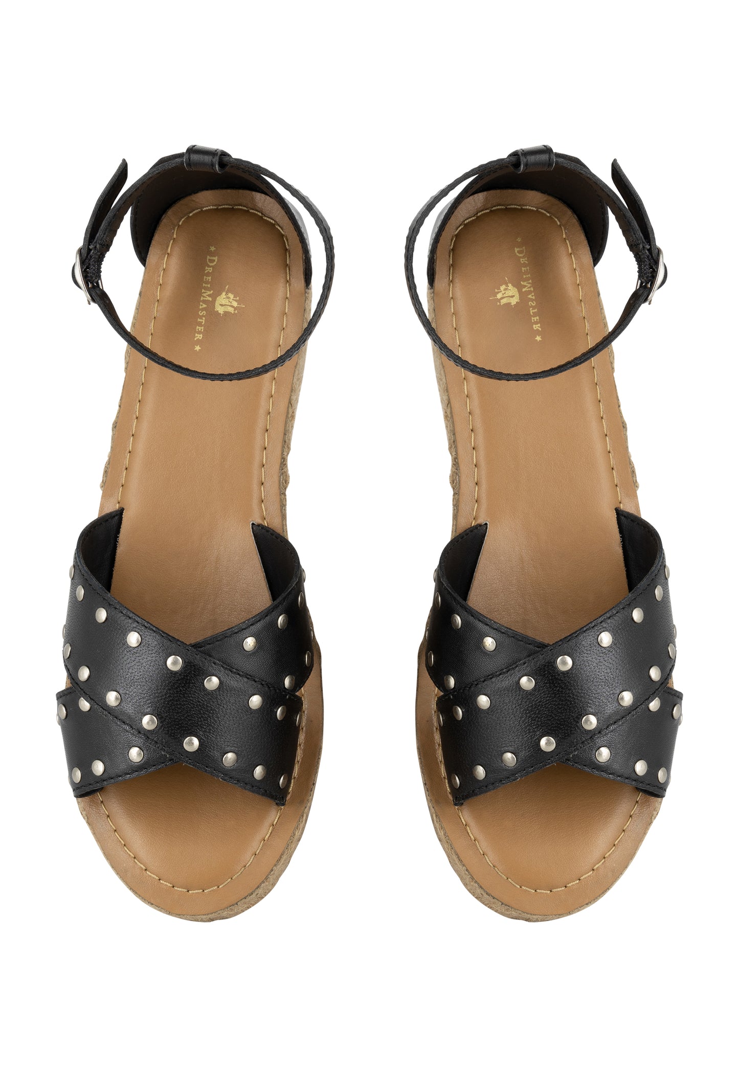 DreiMaster Vintage Damen Keilabsatz Sandale