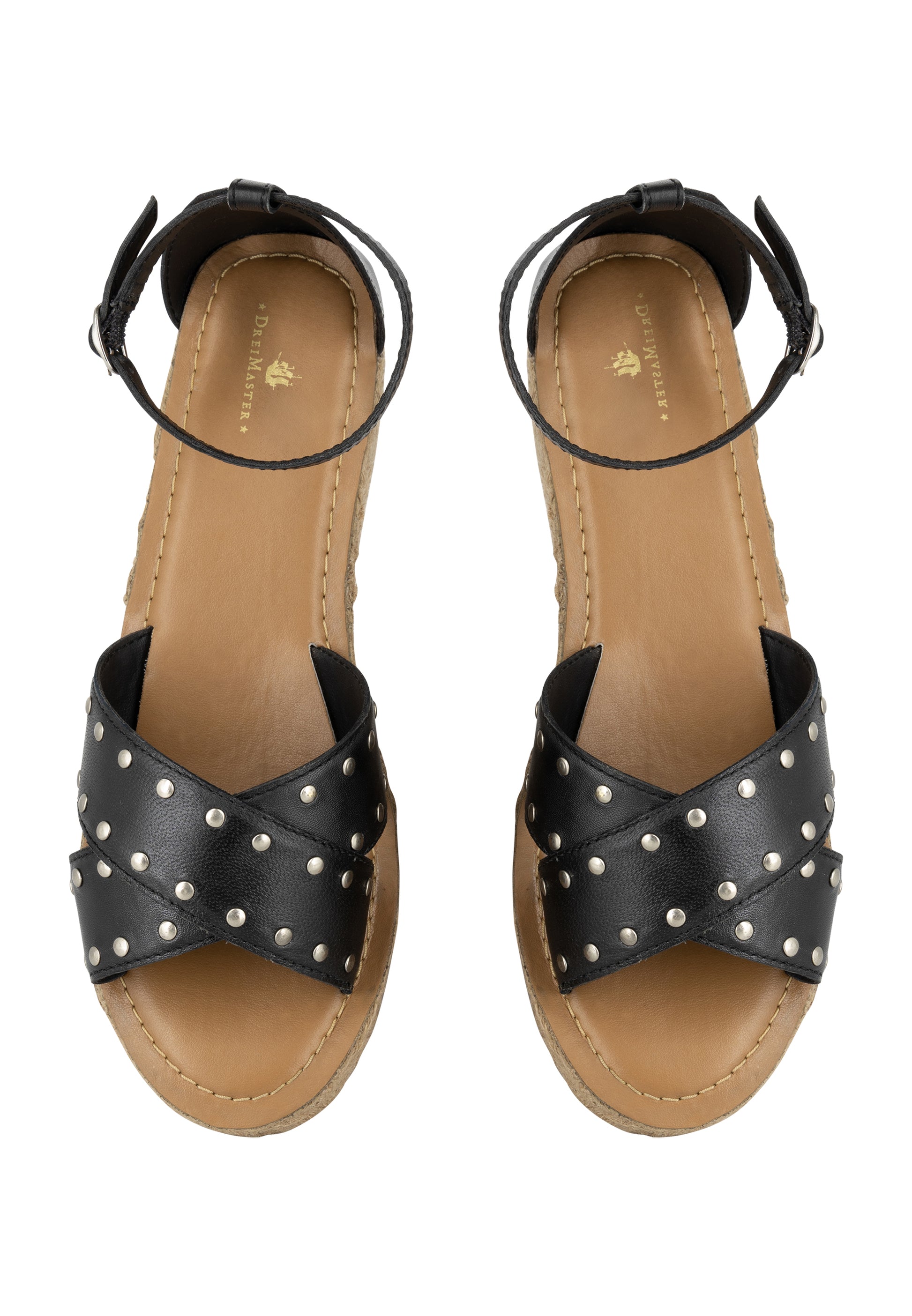 DreiMaster Vintage Damen Keilabsatz Sandale