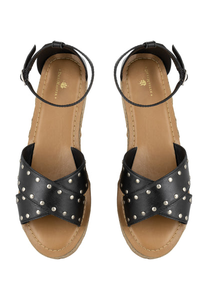 DreiMaster Vintage Damen Keilabsatz Sandale