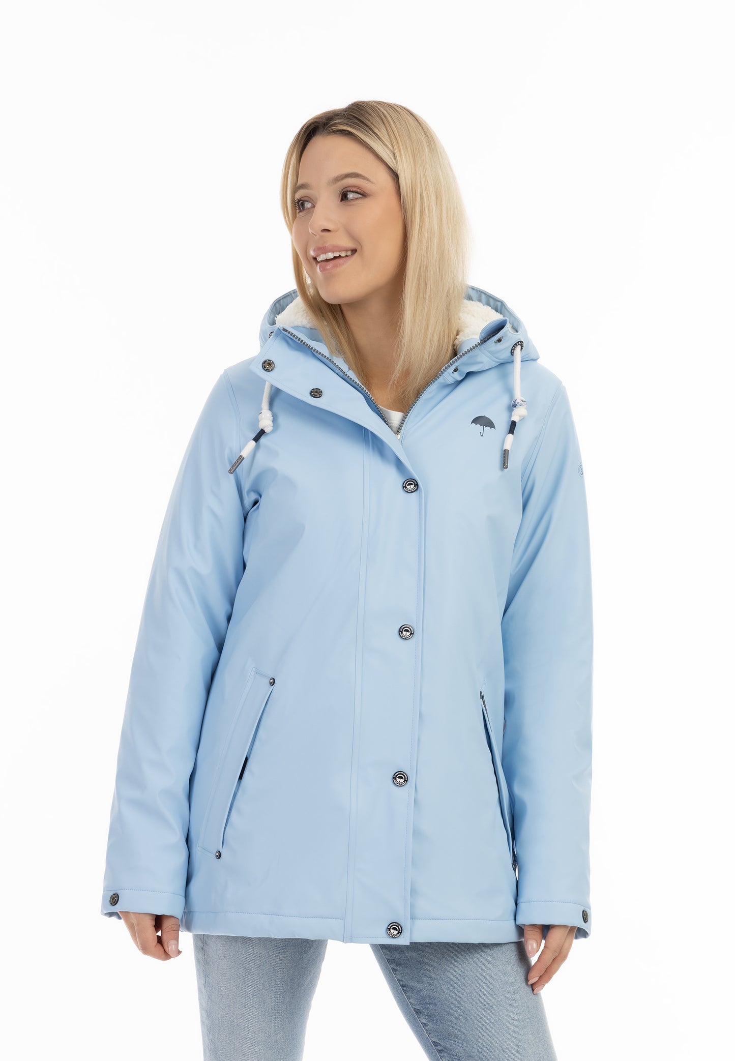 Schmuddelwedda Women's Rain Jacket With Faux Fur Lining Schmuddelwedda