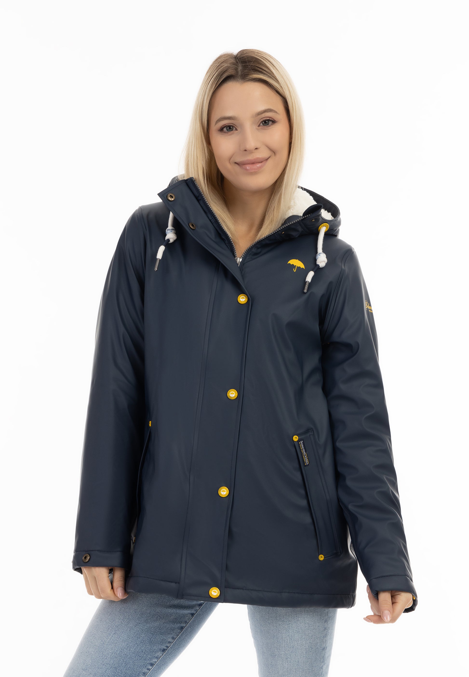 Schmuddelwedda Women's Rain Jacket With Faux Fur Lining Schmuddelwedda