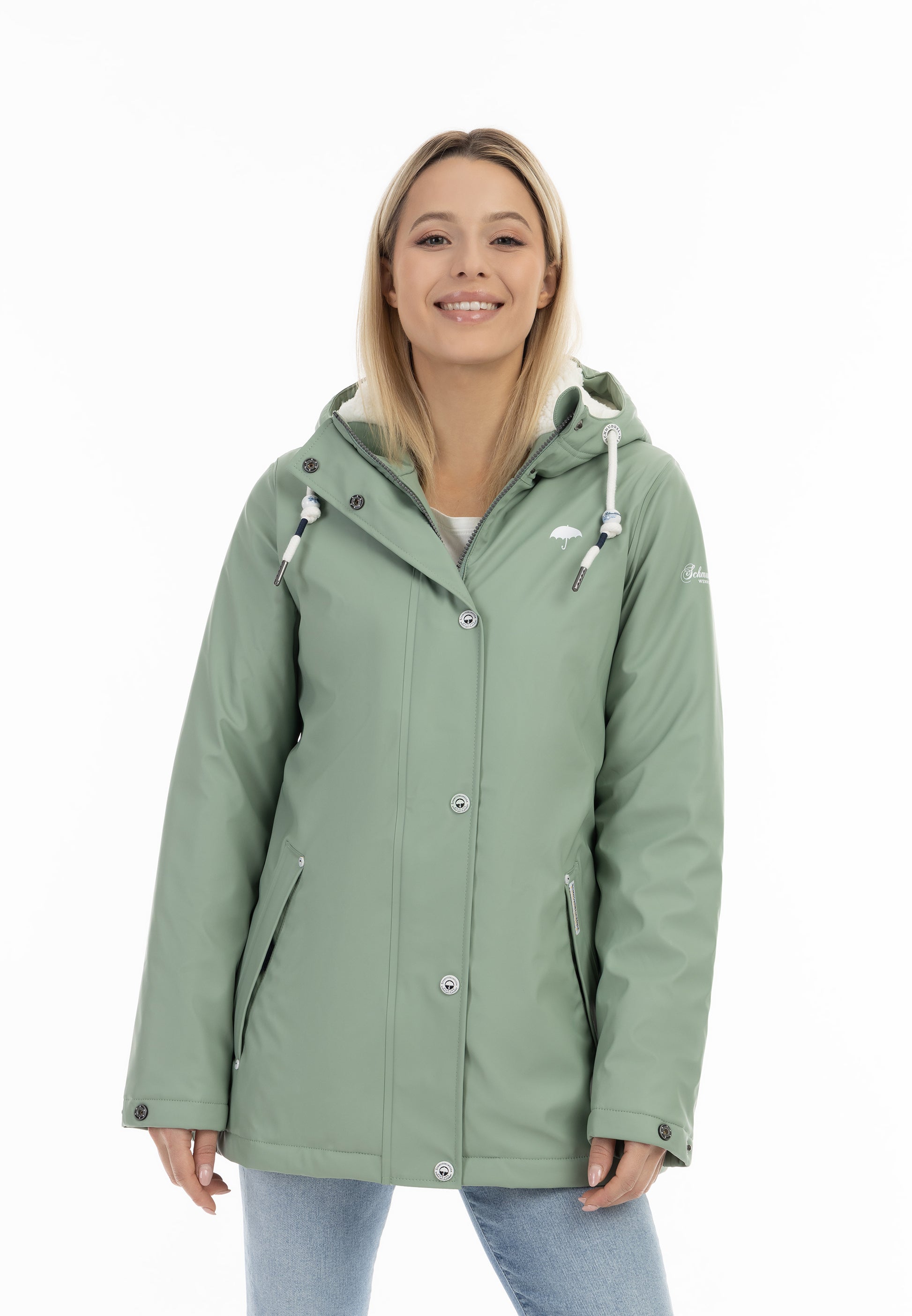 Schmuddelwedda Women's Rain Jacket With Faux Fur Lining Schmuddelwedda