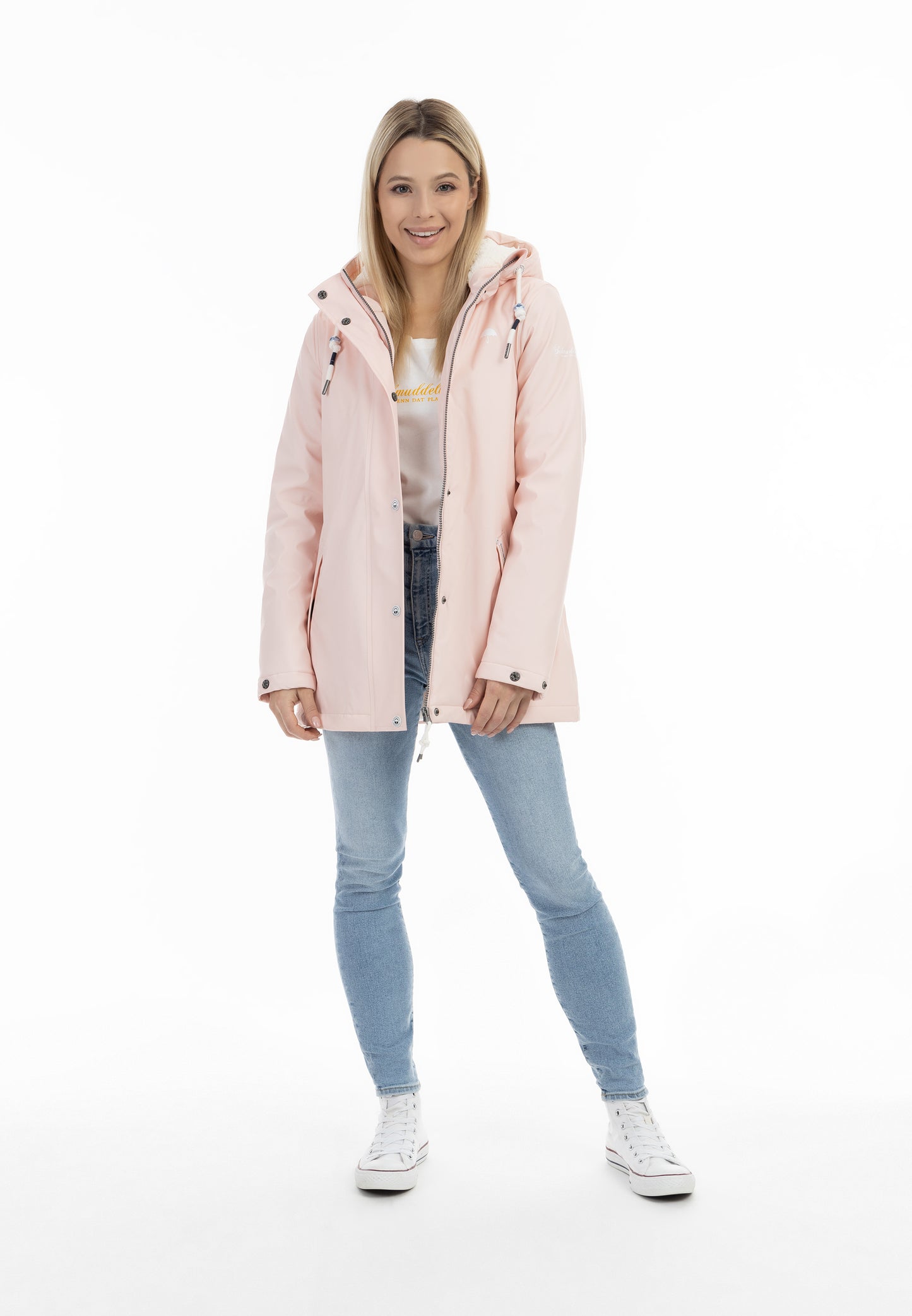 Schmuddelwedda Women's Rain Jacket With Faux Fur Lining Schmuddelwedda