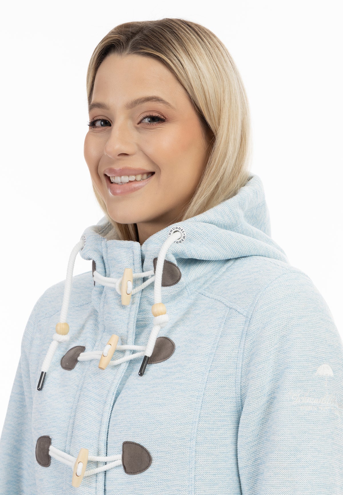 Schmuddelwedda Damen Strickfleece-Dufflecoat