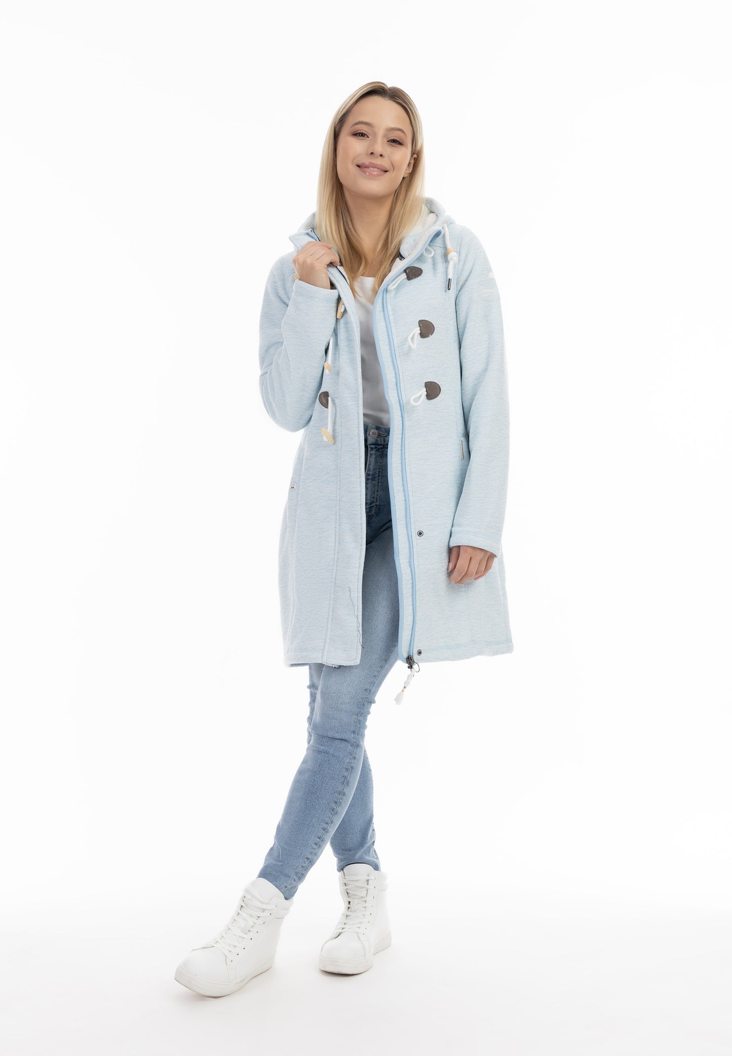 Schmuddelwedda Women's Knit Fleece Duffle Coat