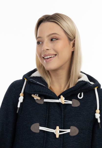 Schmuddelwedda Damen Strickfleece-Dufflecoat