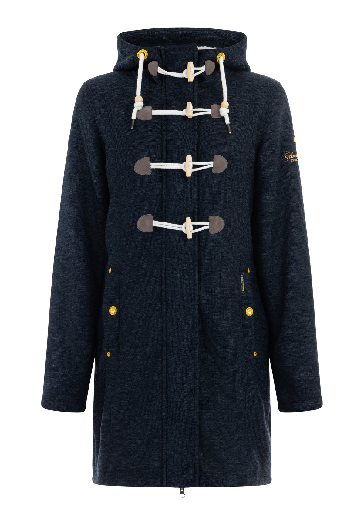 Schmuddelwedda Damen Strickfleece-Dufflecoat