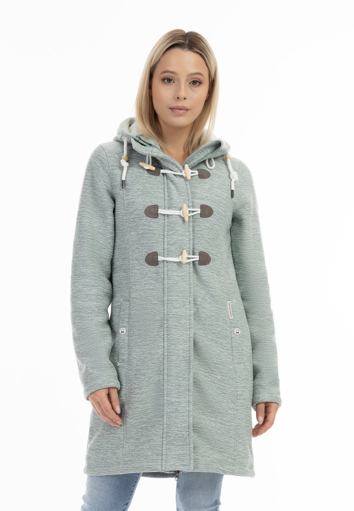 Schmuddelwedda Damen Strickfleece-Dufflecoat