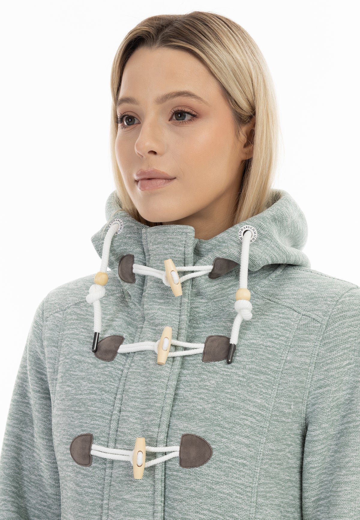 Schmuddelwedda Damen Strickfleece-Dufflecoat