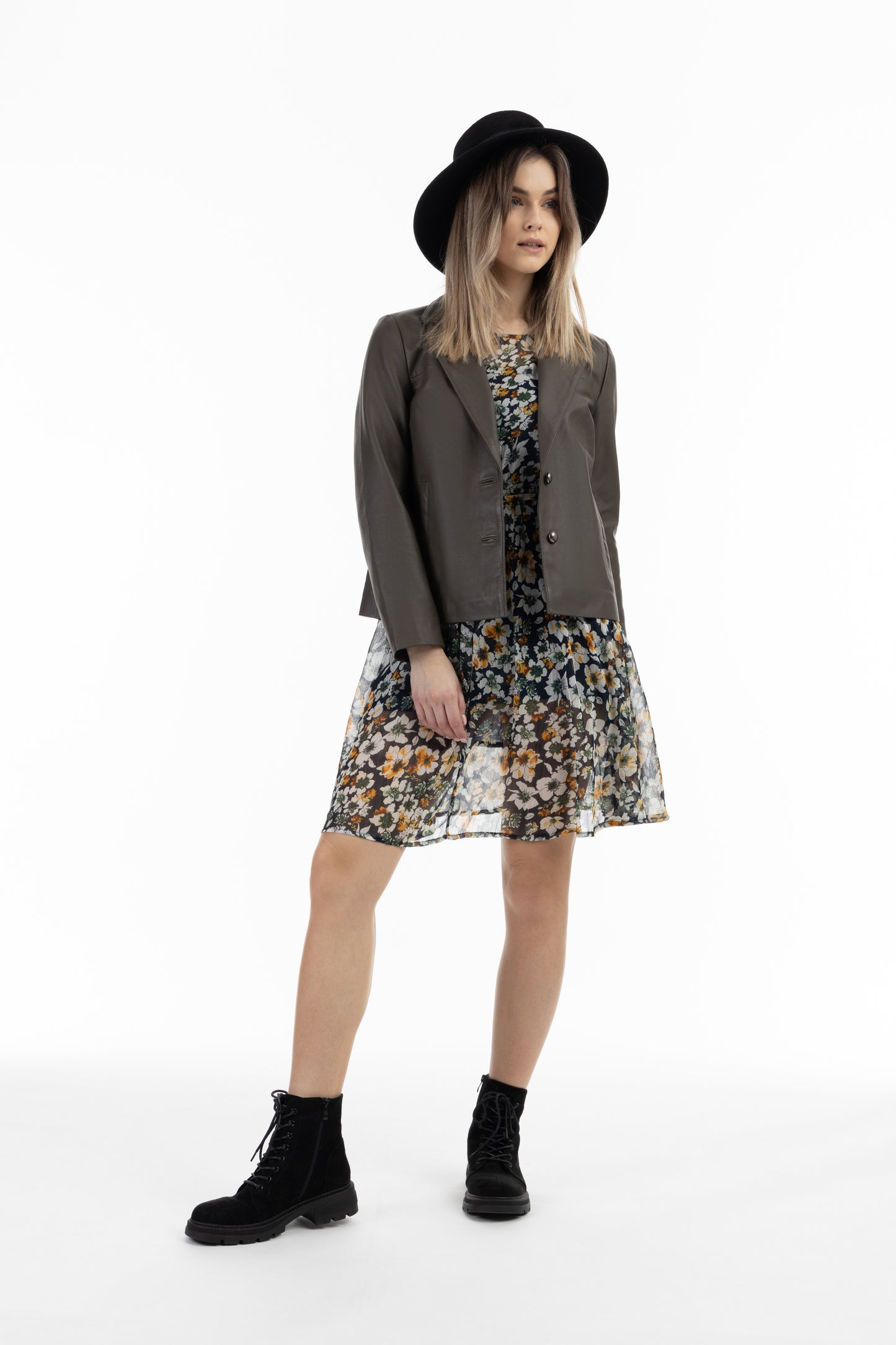 DreiMaster Vintage damska skórzana marynarka