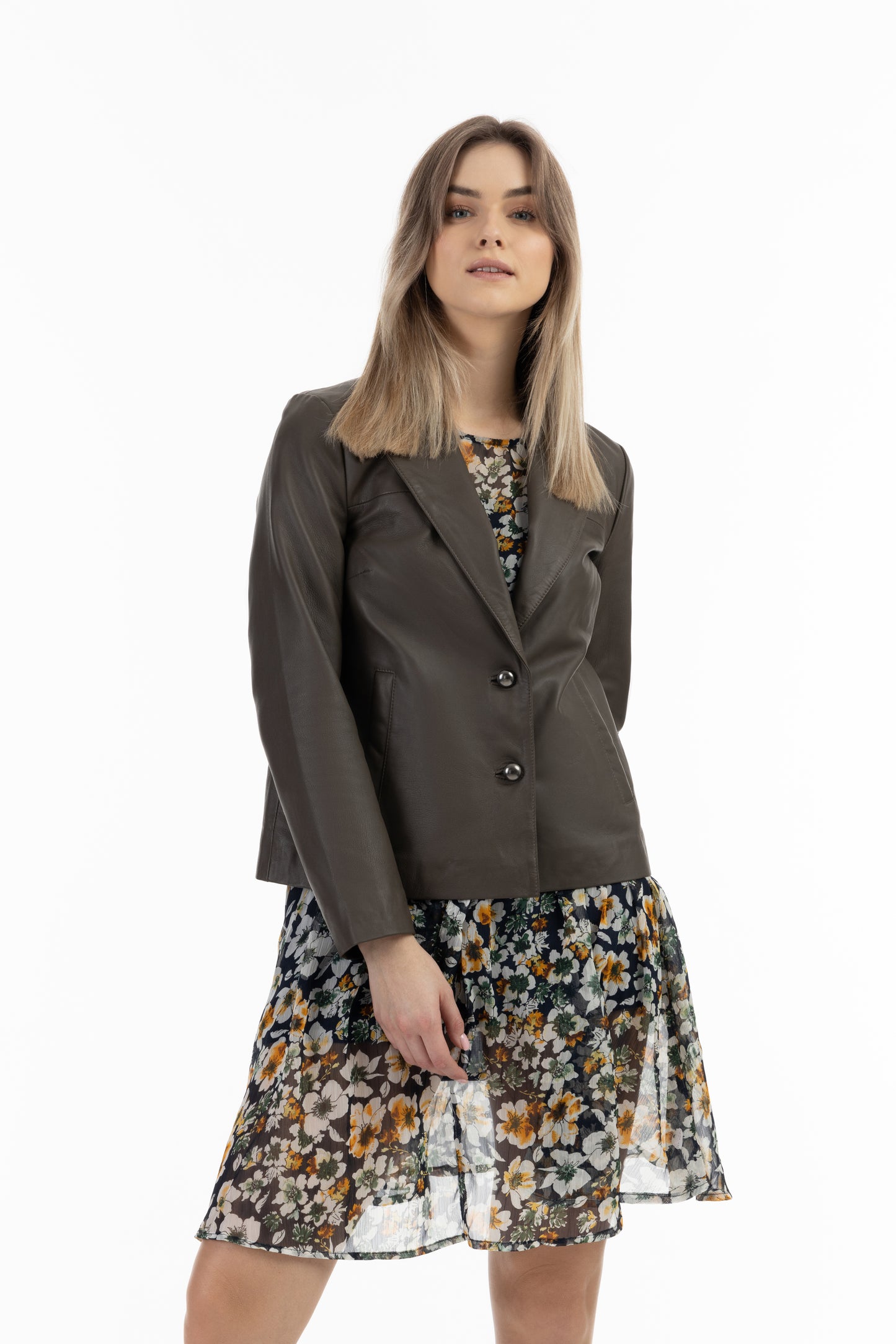 DreiMaster Vintage damska skórzana marynarka