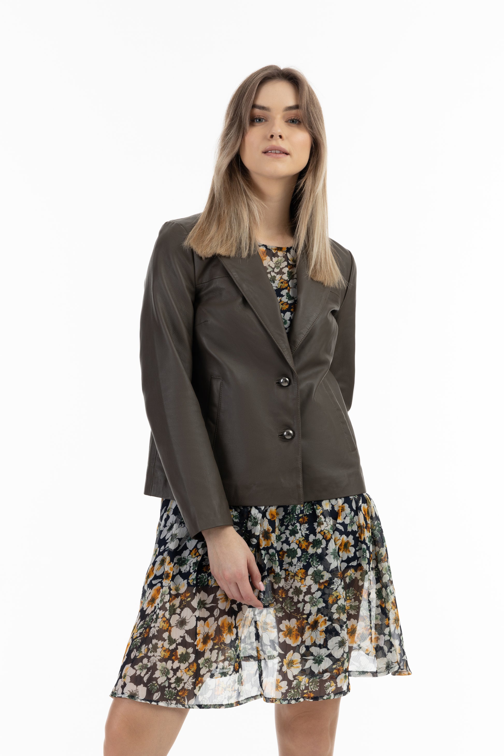 DreiMaster Vintage damska skórzana marynarka