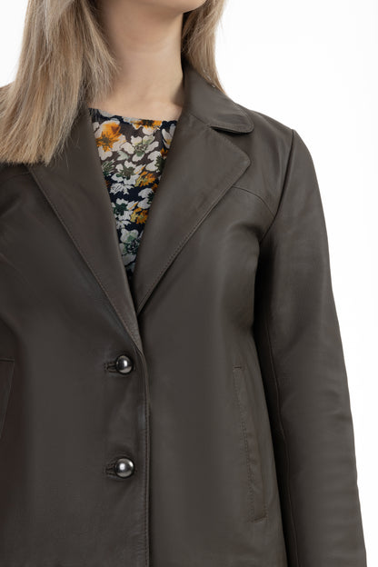 DreiMaster Vintage damska skórzana marynarka