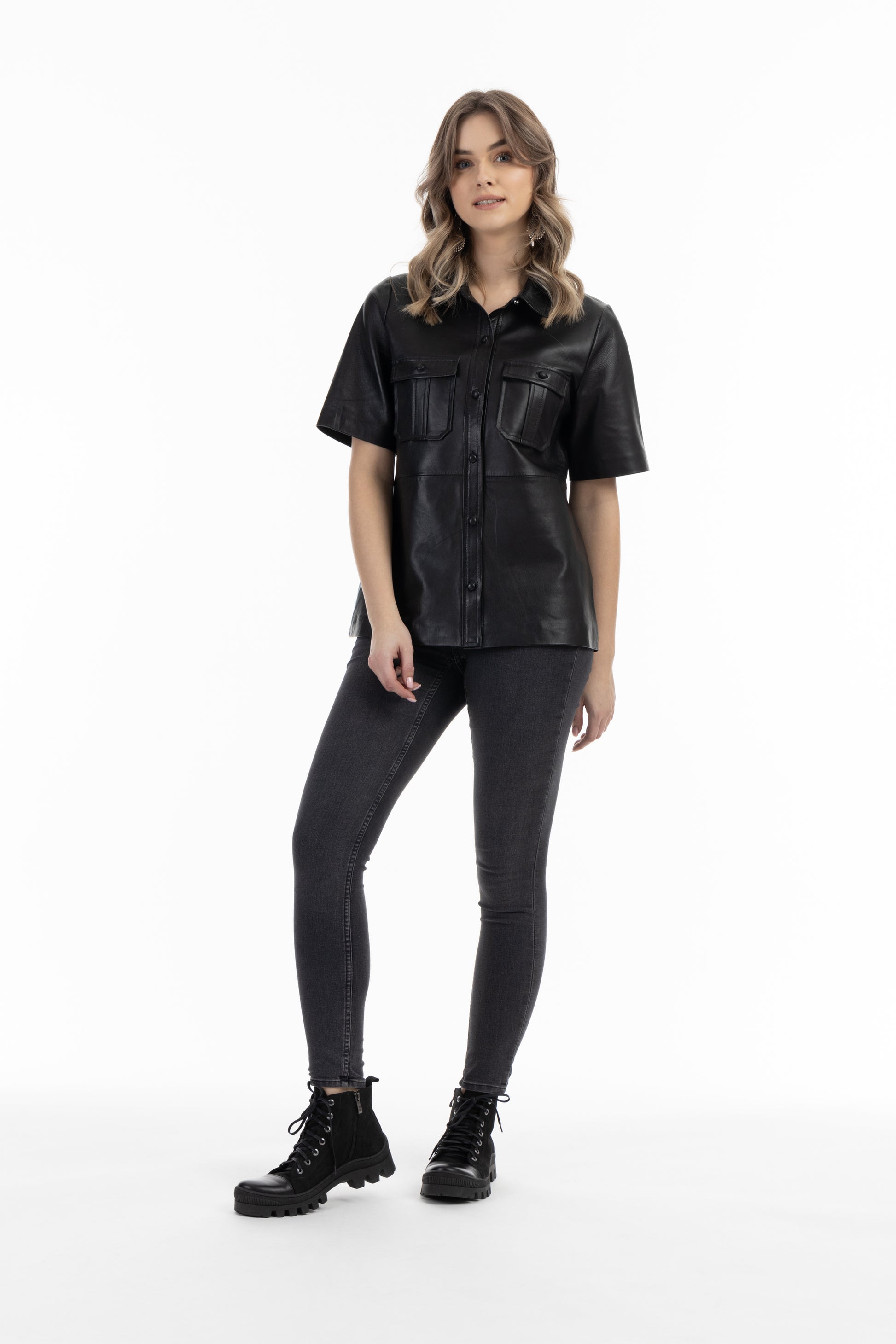 DreiMaster Vintage Women's Leather Shirt