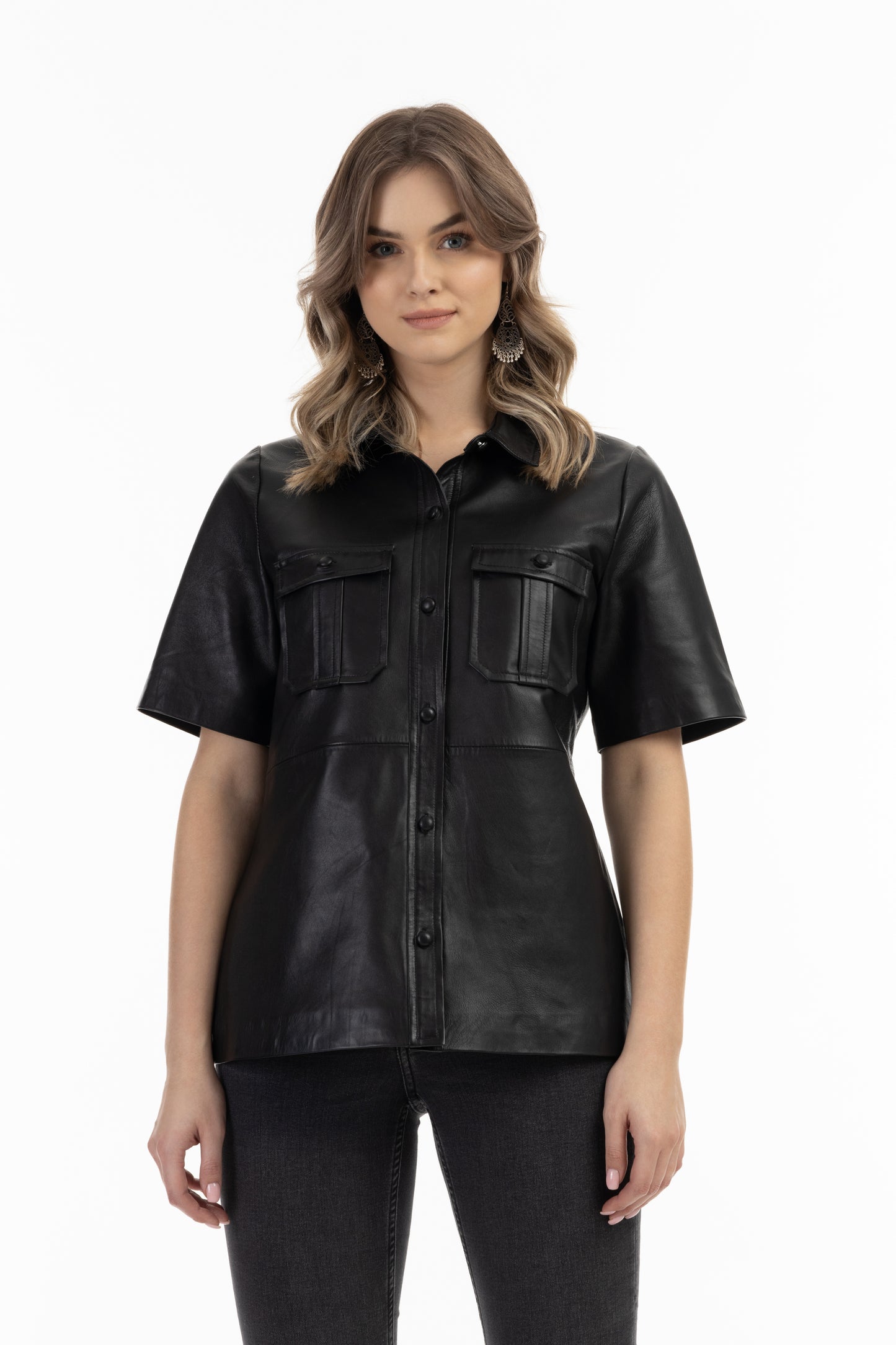 DreiMaster Vintage Women's Leather Shirt