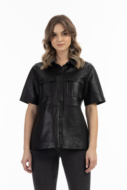 DreiMaster Vintage Women's Leather Shirt