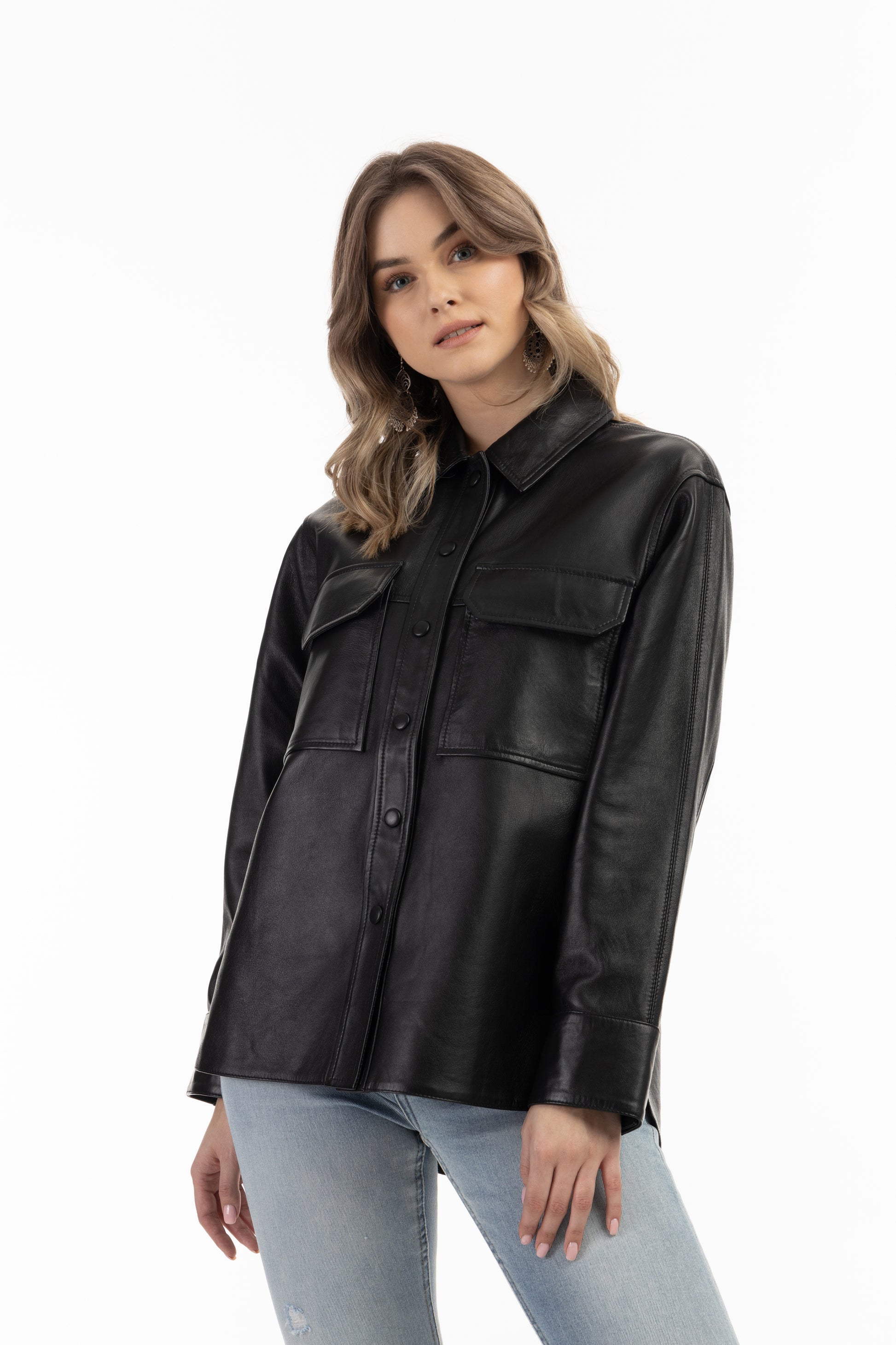 DreiMaster Vintage Women's Leather Shirt