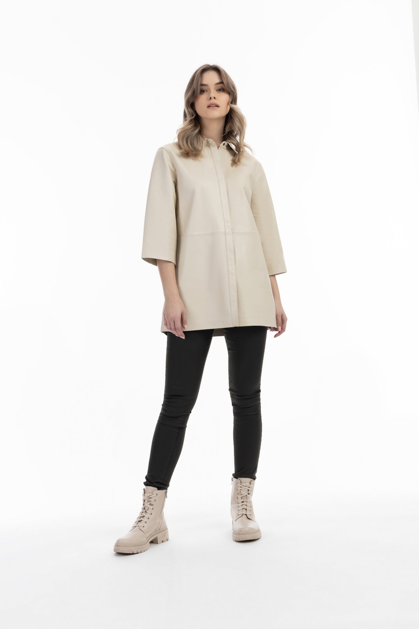 DreiMaster Vintage koszula skórzana damska