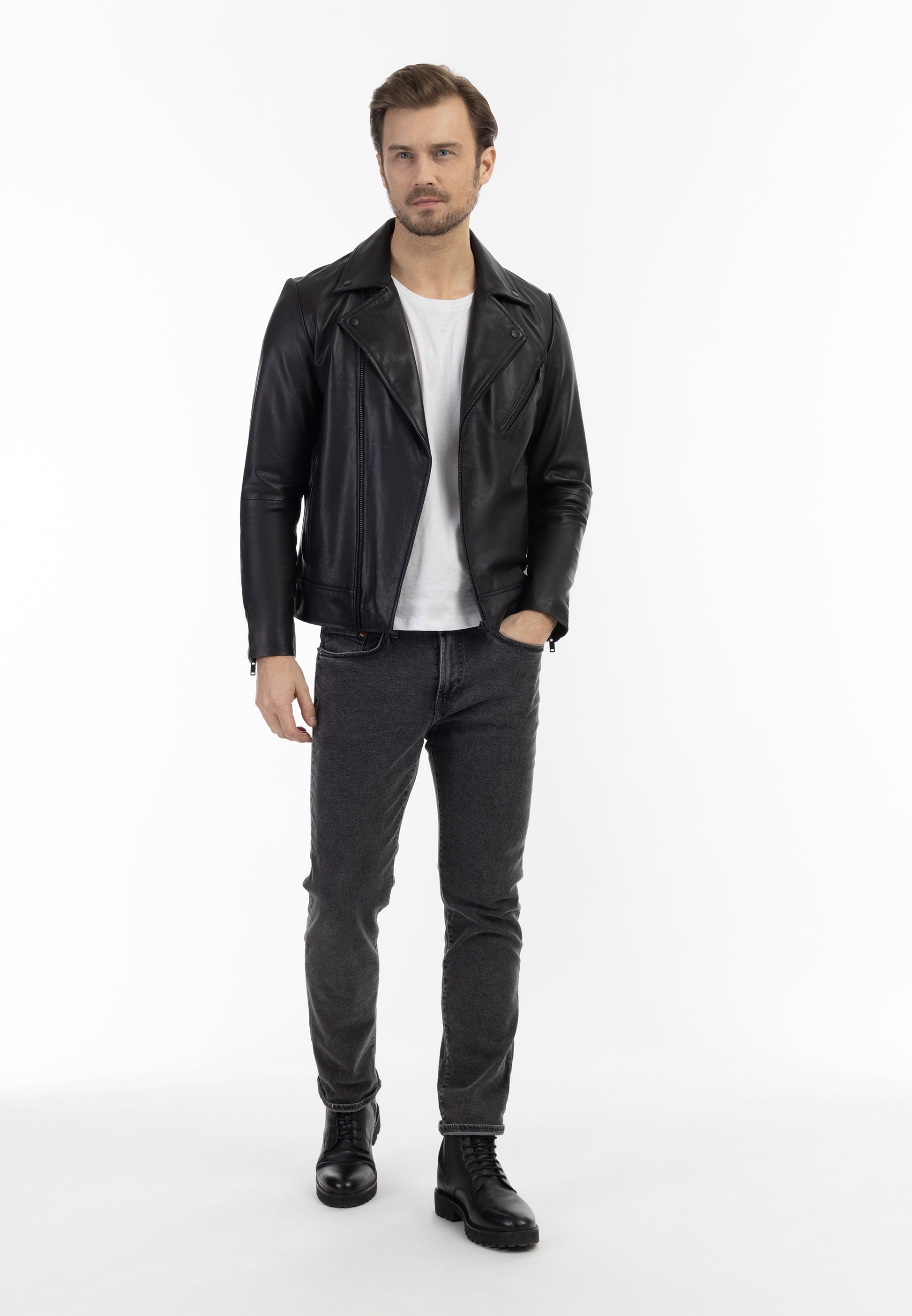 DreiMaster Vintage Herren Lederjacke