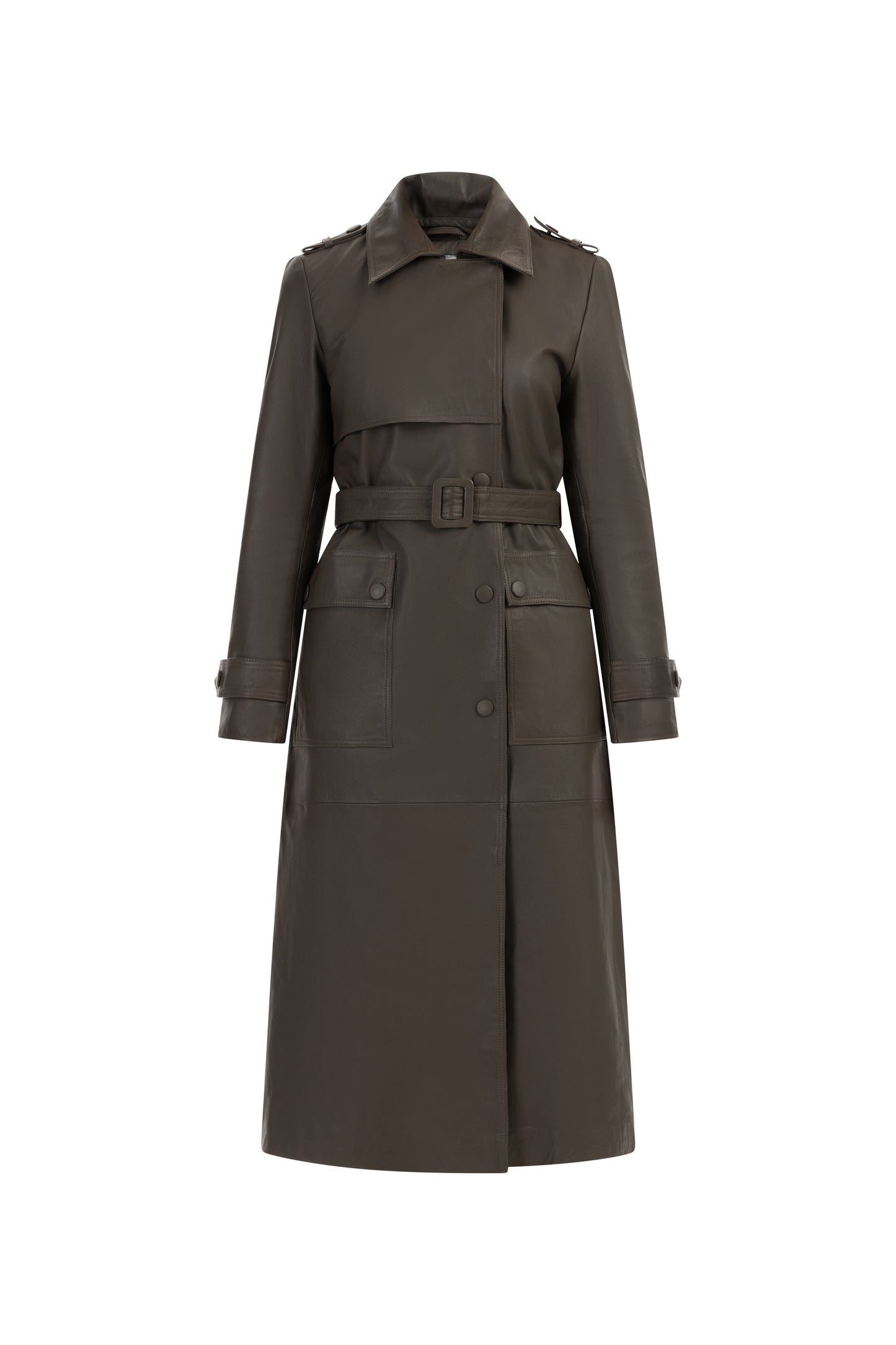 Dreimaster Vintage damski skórzany płaszcz