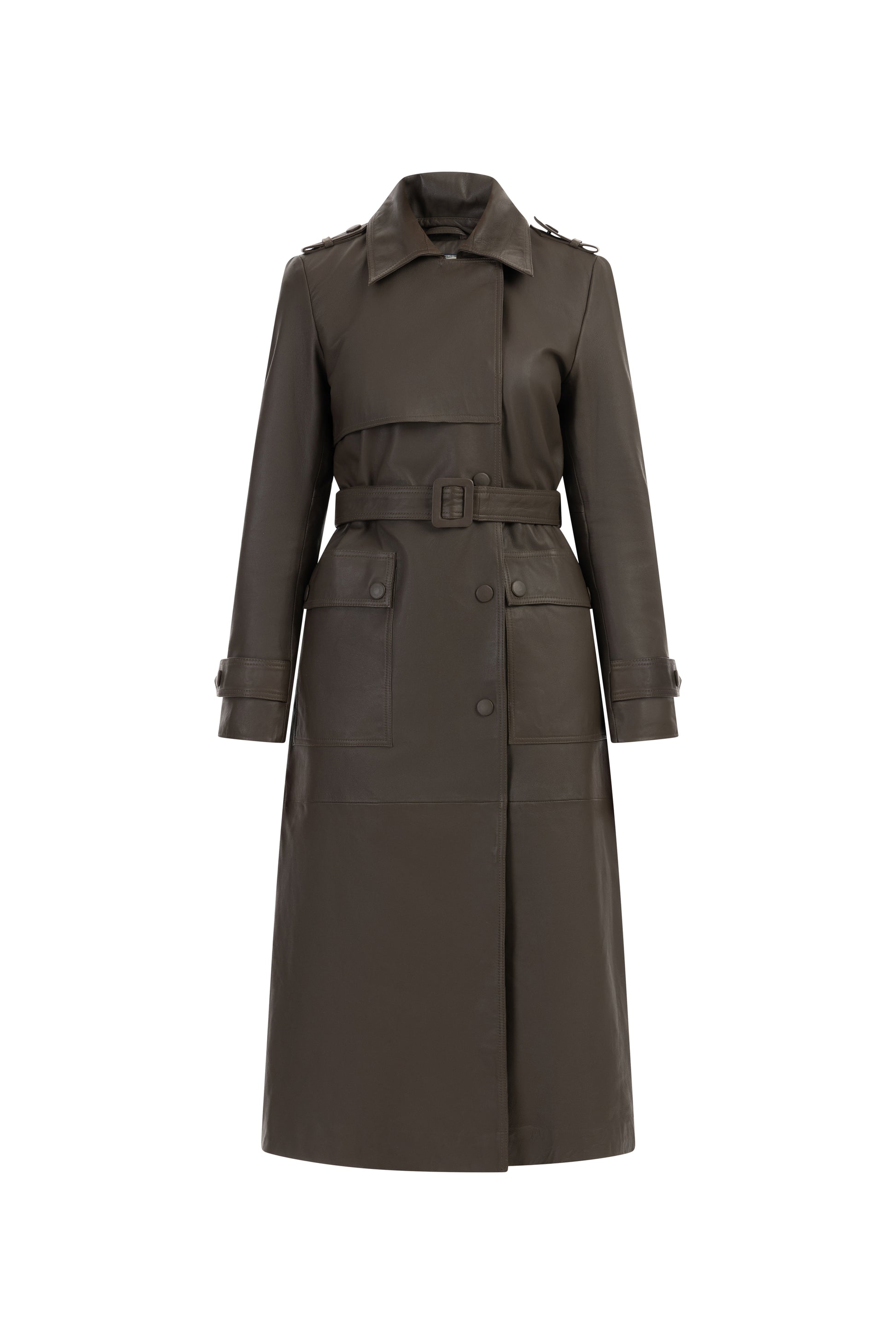 Dreimaster Vintage damski skórzany płaszcz