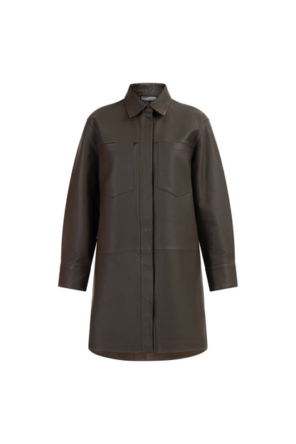 DreiMaster Vintage koszula skórzana damska