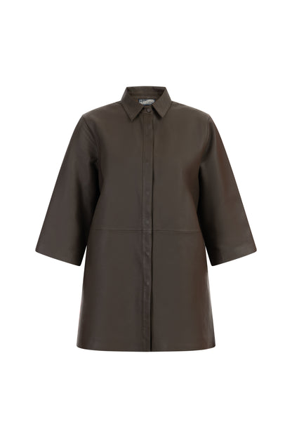 DreiMaster Vintage koszula skórzana damska