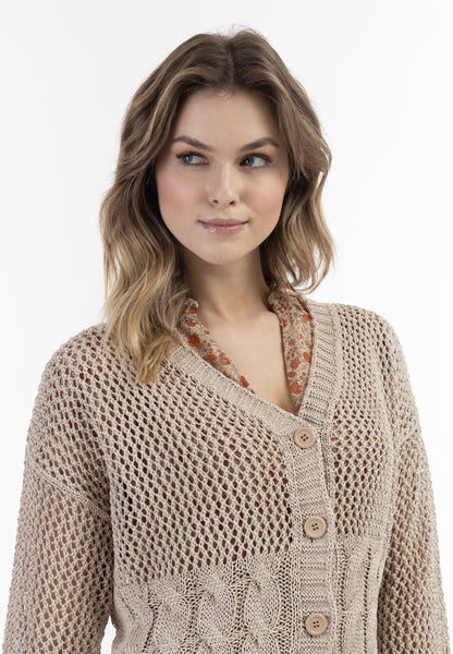 Weitmaschige Strickjacke