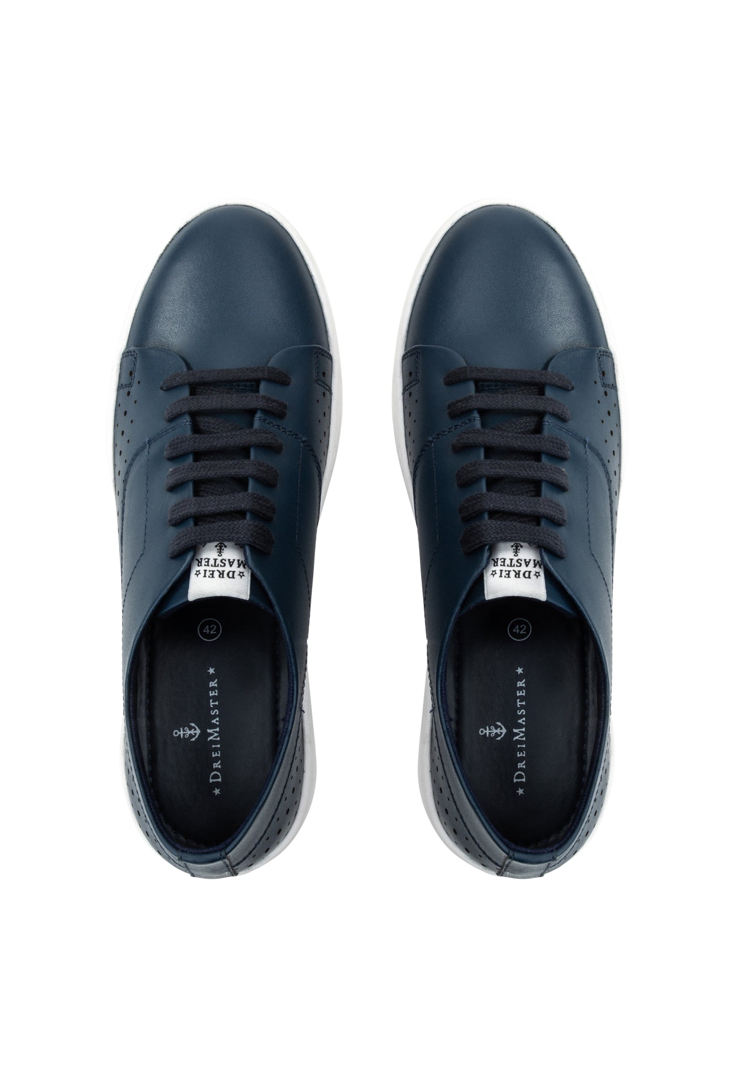 DreiMaster Maritim Men's Leather Sneakers - Schmuddelwedda Shop