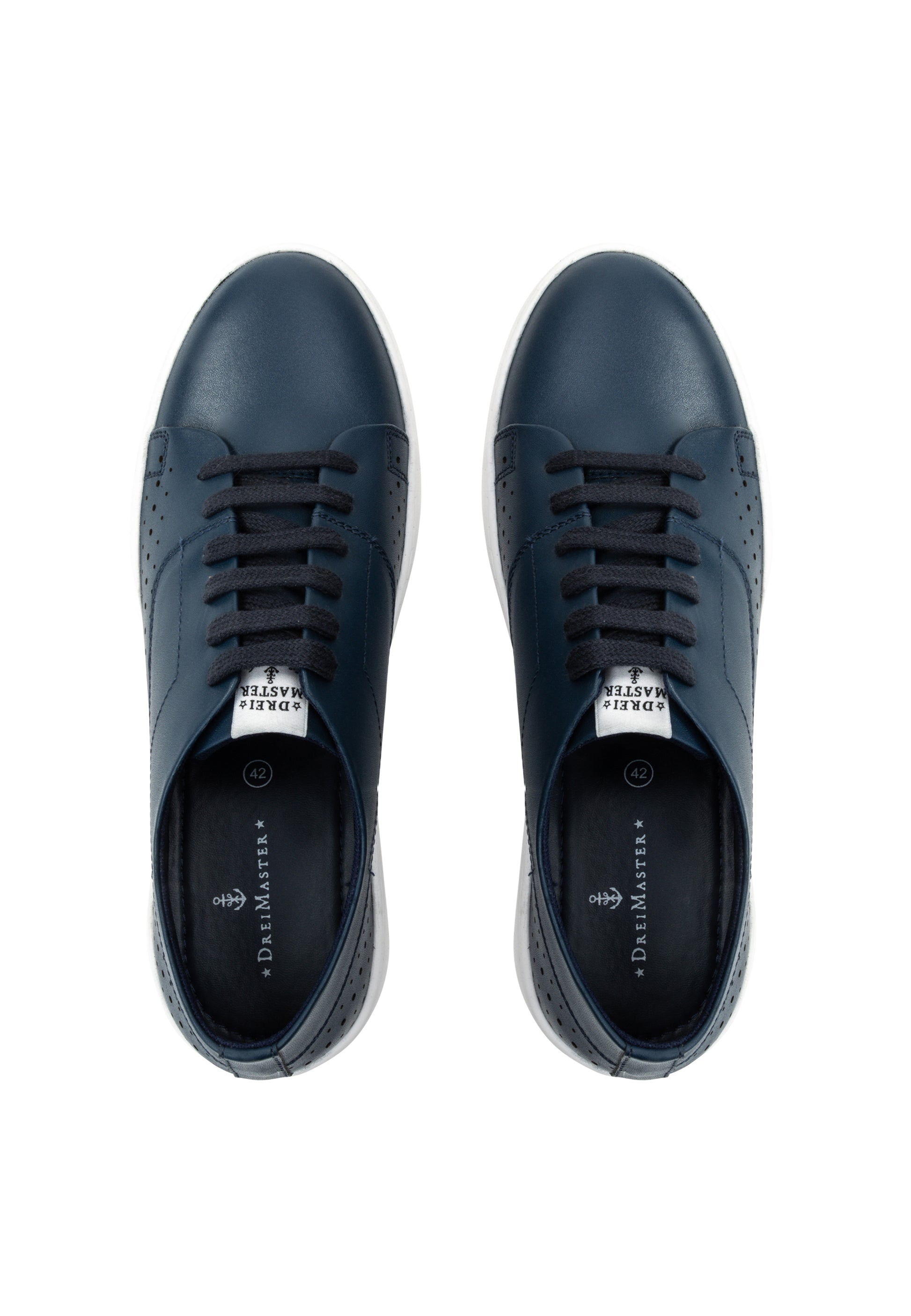 DreiMaster Maritim Men's Leather Sneakers - Schmuddelwedda Shop
