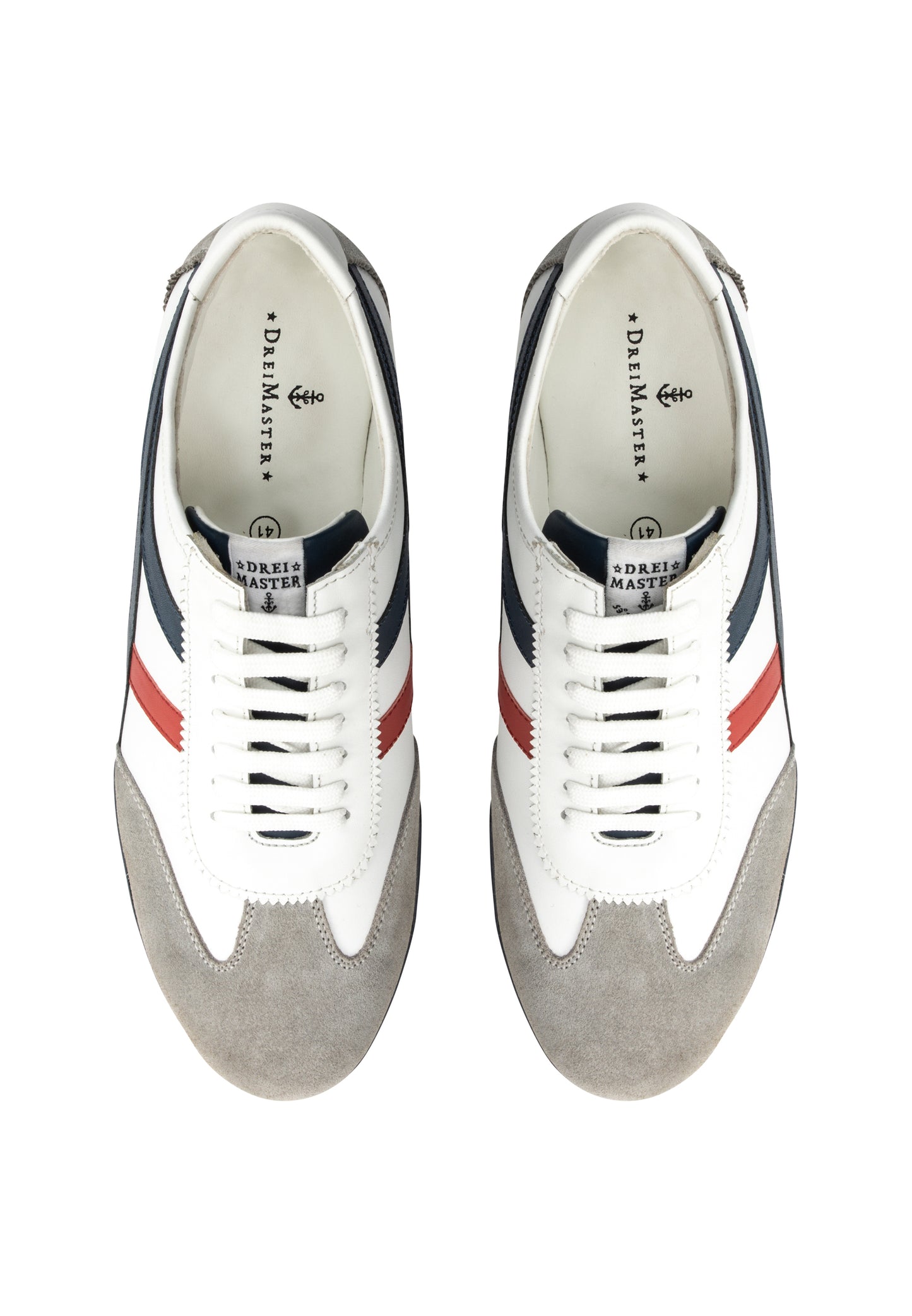 DreiMaster Maritim Men's Leather Sneakers - Schmuddelwedda Shop