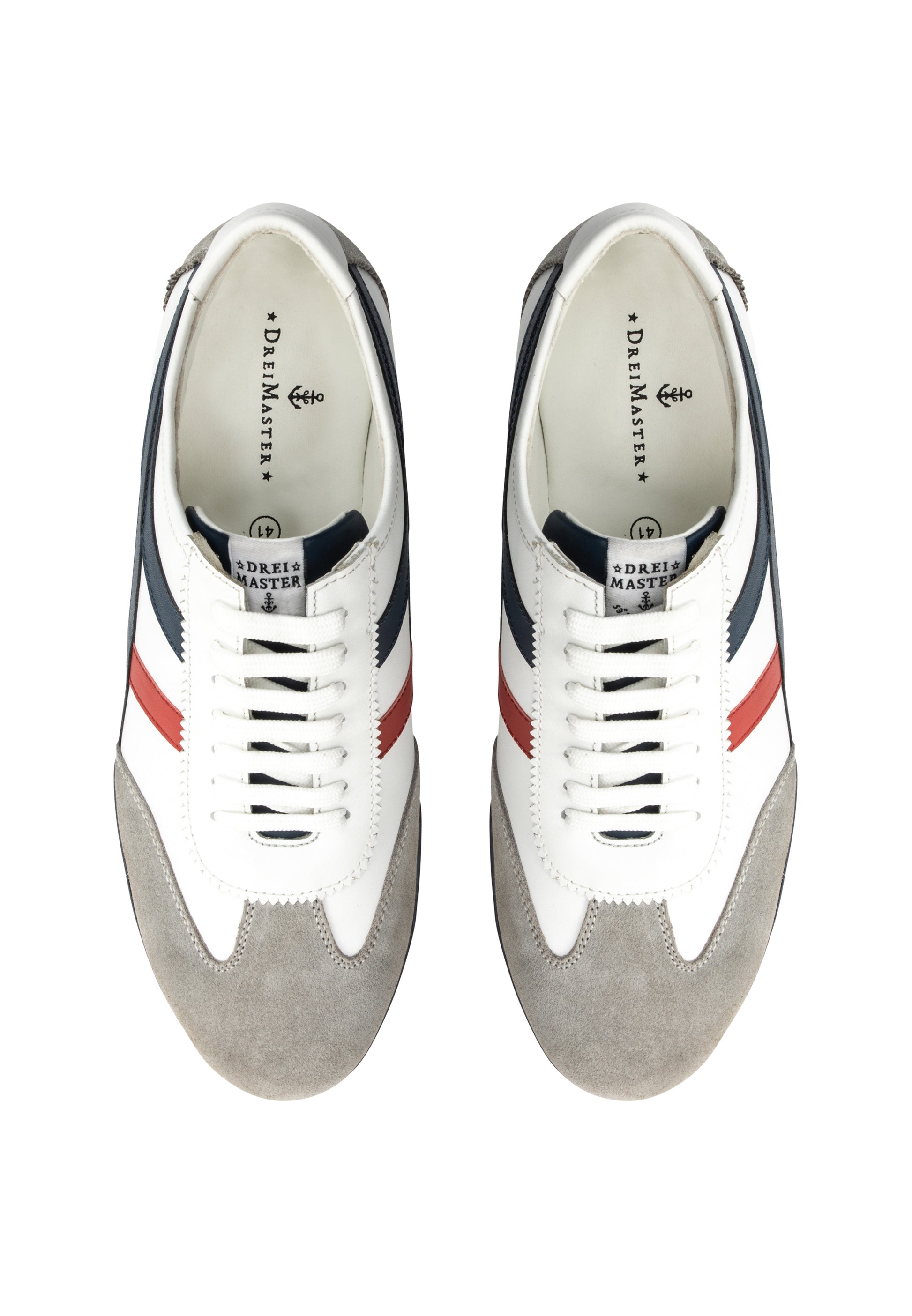 DreiMaster Maritim Men's Leather Sneakers - Schmuddelwedda Shop