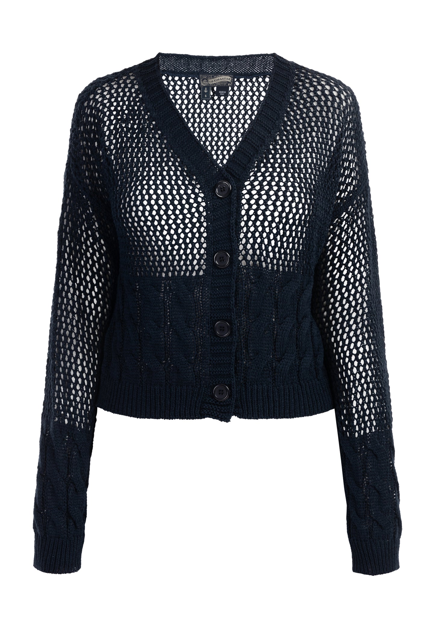Weitmaschige Strickjacke