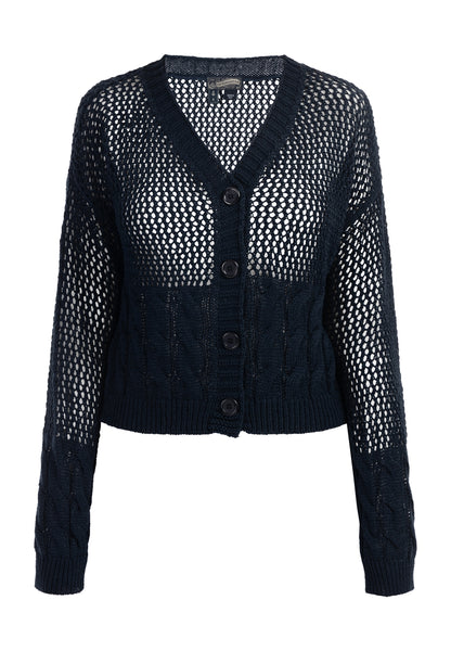 Weitmaschige Strickjacke