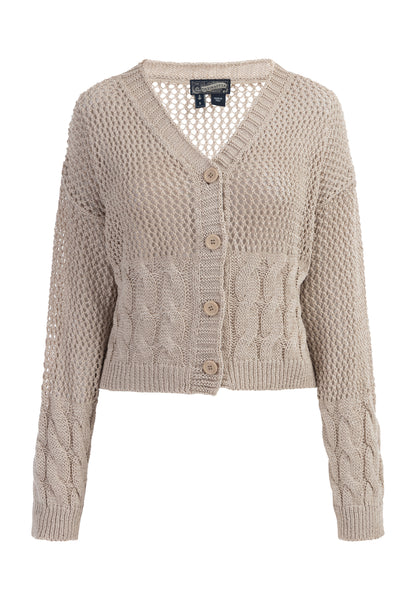 Weitmaschige Strickjacke