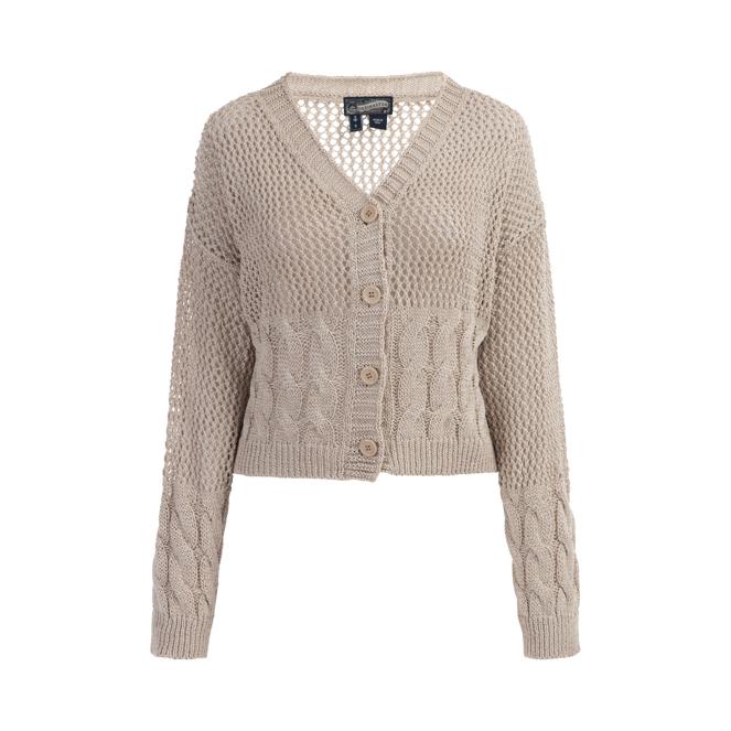 Weitmaschige Strickjacke