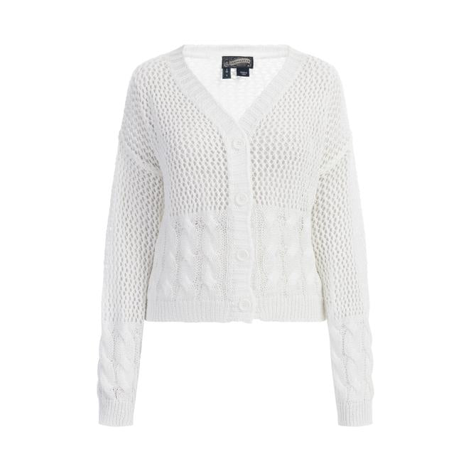 Weitmaschige Strickjacke