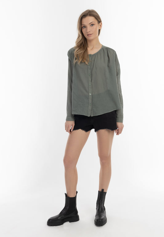 Dreimaster Vintage damska bluzka z długim rękawem