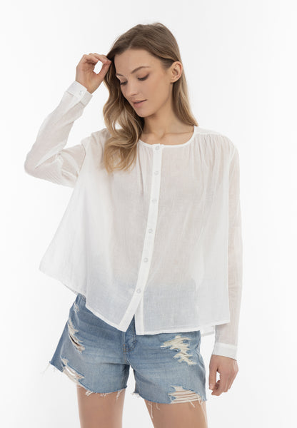 Dreimaster Vintage damska bluzka z długim rękawem