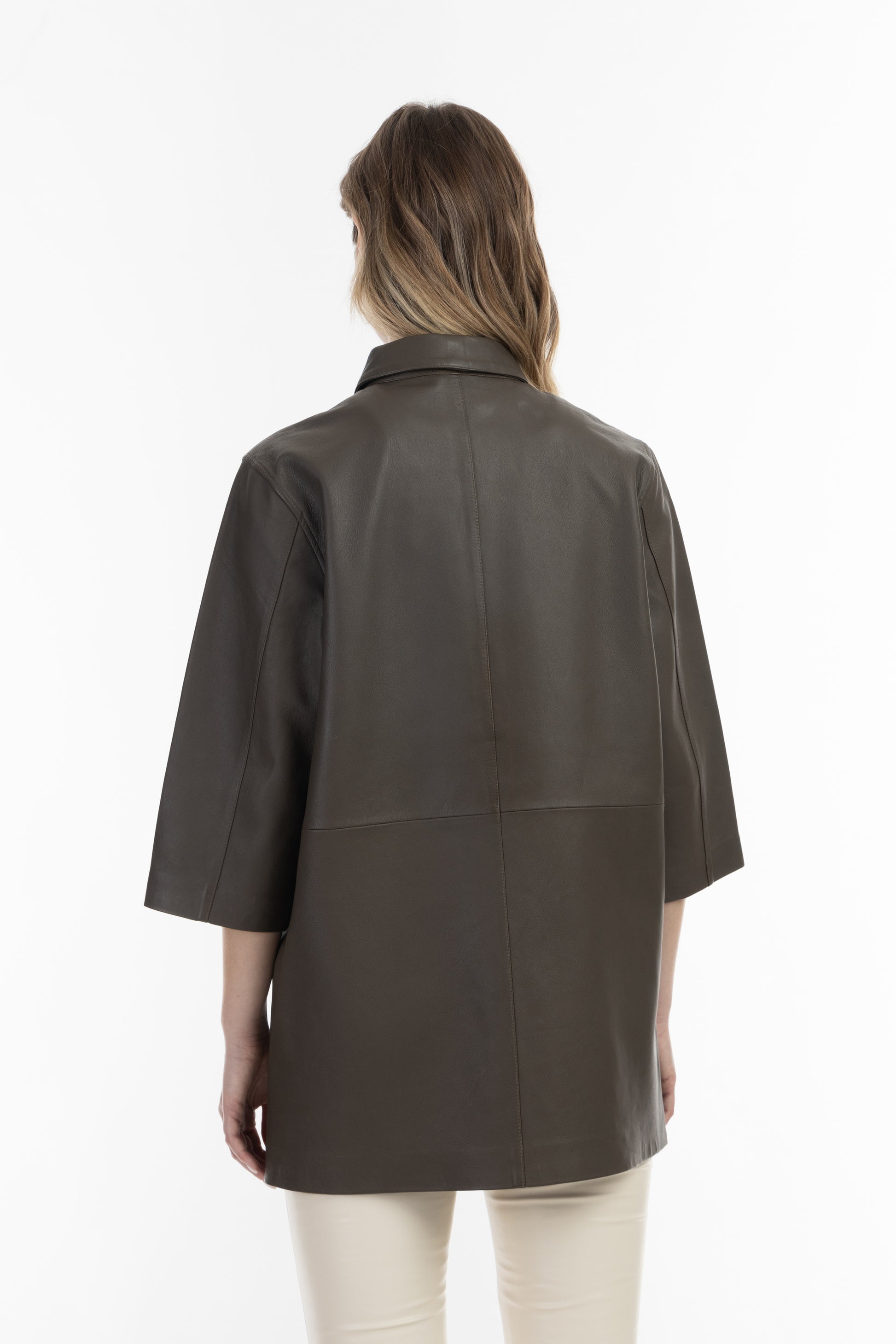 DreiMaster Vintage koszula skórzana damska