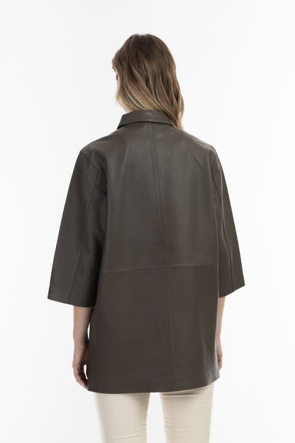 DreiMaster Vintage koszula skórzana damska