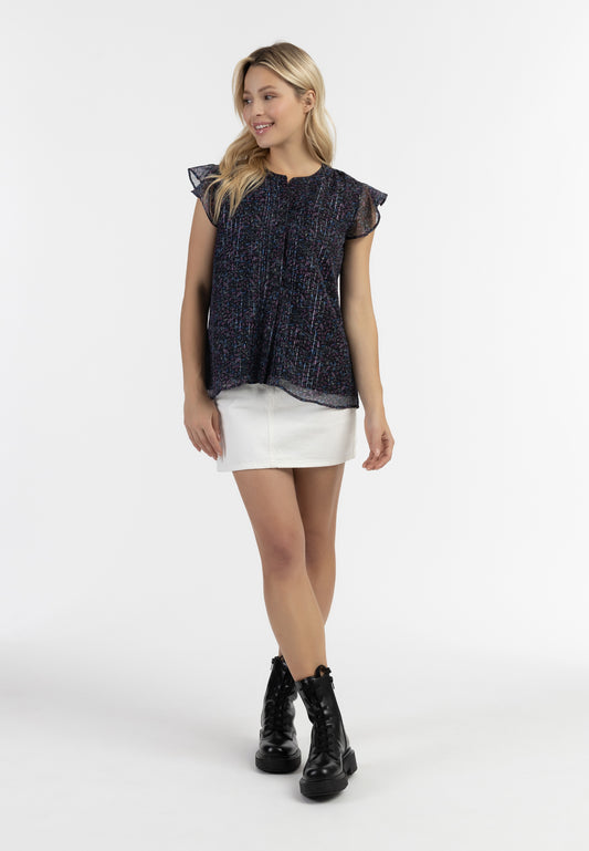 DreiMaster Vintage Women's Blusenshirt mit Rüschenärmeln