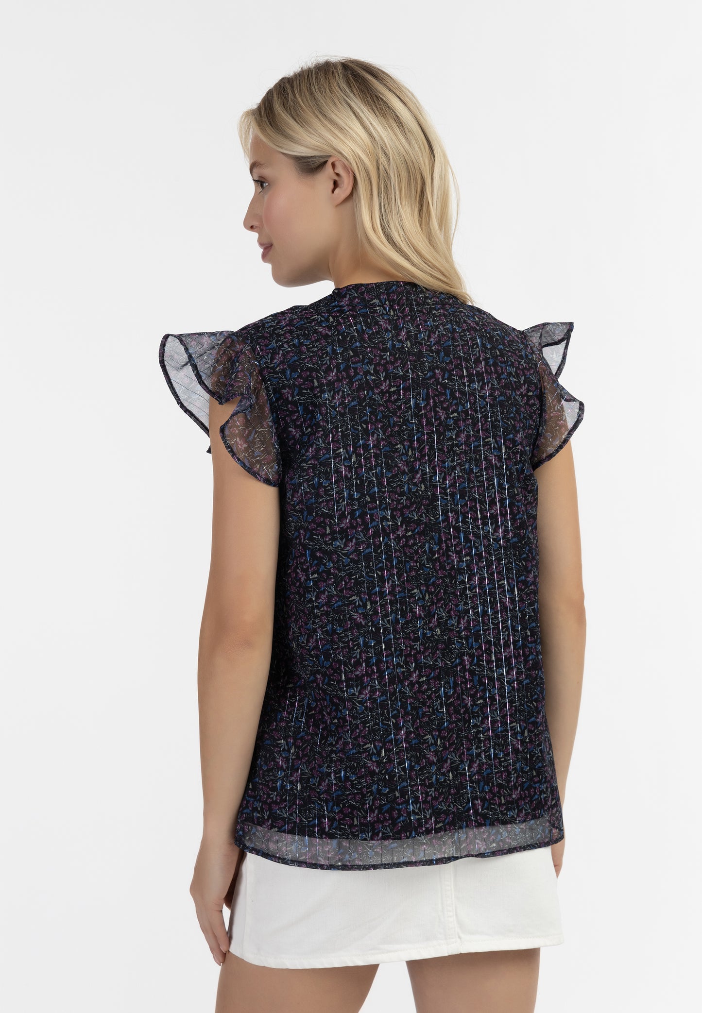 DreiMaster Vintage Women's Blusenshirt mit Rüschenärmeln