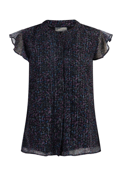DreiMaster Vintage Women's Blusenshirt mit Rüschenärmeln