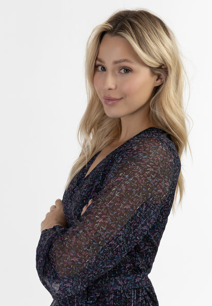 Midi Langarmkleid